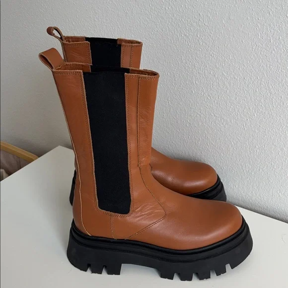 Alohas all rounder boots leather y2k platform high top stretch panels Size EU 38 - Picture 9 of 12